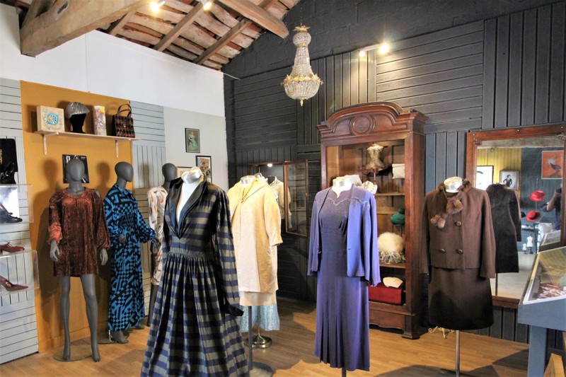 20th-century fashion collection at the on-site museum"