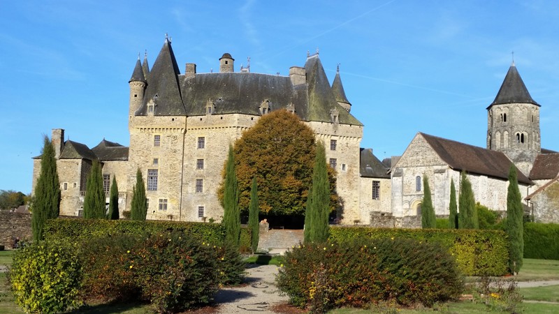 Ch&acirc;teau de Jumilhac-le-Grand with turrets and gardens, P&eacute;rigord Vert, Dordogne