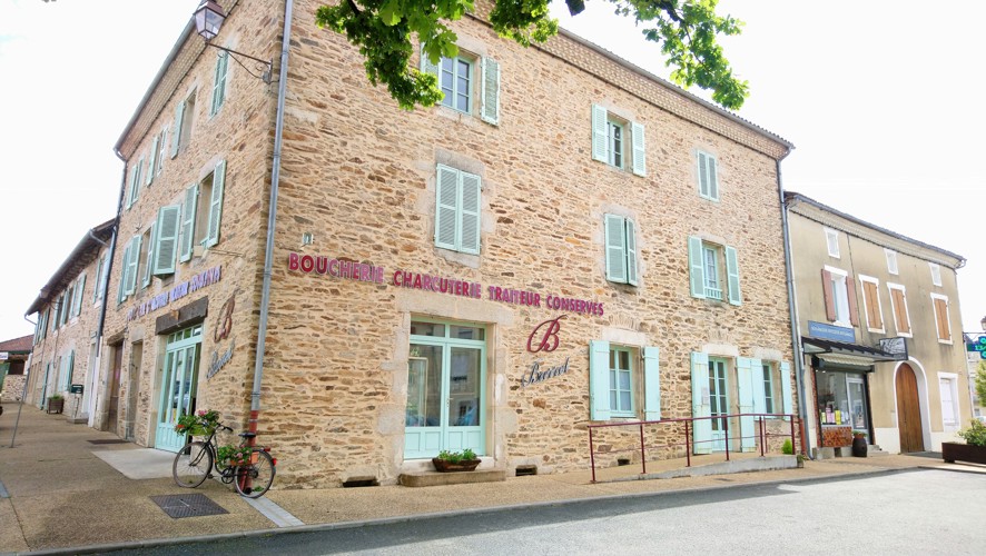 Local shops in the village of Mialet in the Dordogne or Perigord Vert
