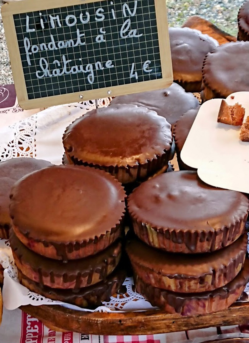 Limousin chestnut and chocolate ganache filled tartlettes