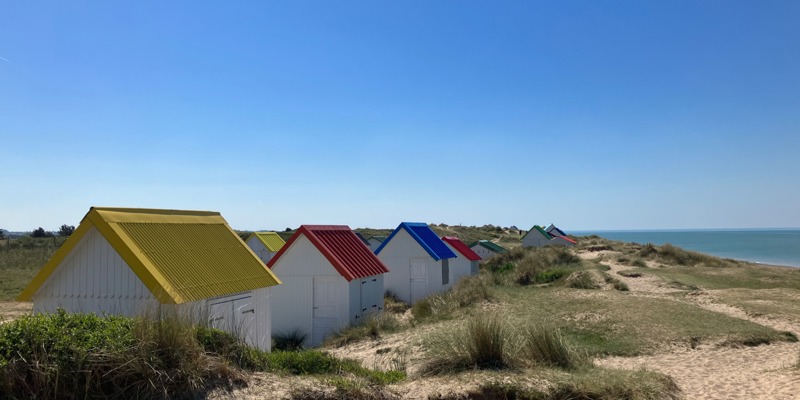 Beach Huts on the Cotentin Coast in Normandy
