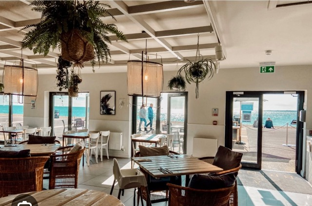 dining and sea view at The Briny