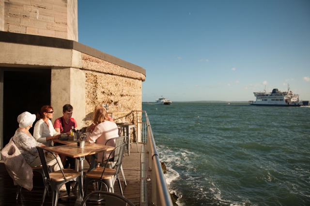 The deck and sea view at The Canteen