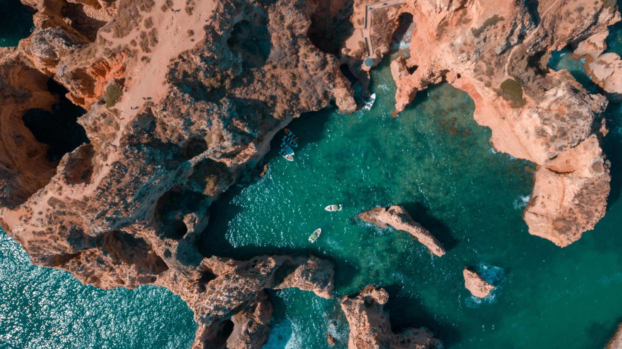 Arial view of caves Arial view of caves