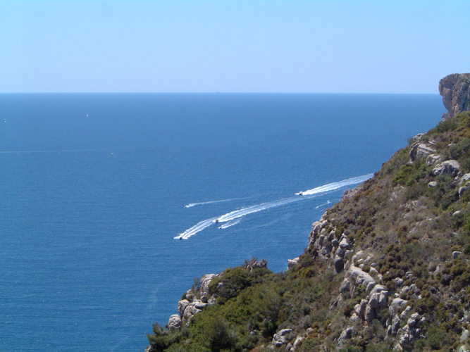 View of boats and jet-skis from the terrace