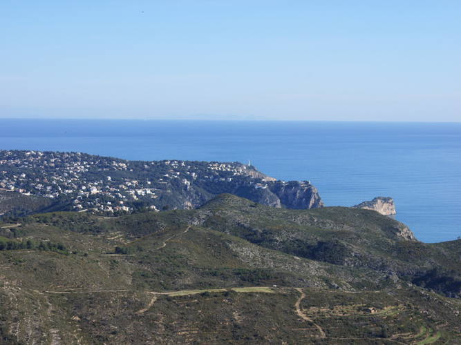 Cabo de la Nao lighthouse viewed from Cumbre del Sol
