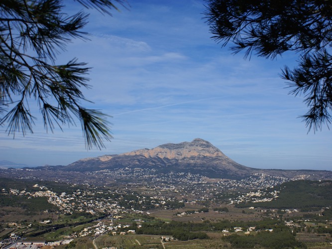 View of The Montgo mountain at Denia, also know as Elephant mountain due to it's shape