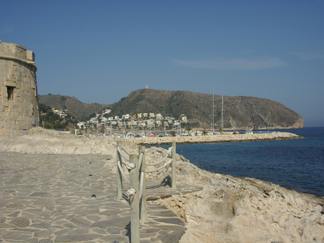 Moraira castle on the sea-front