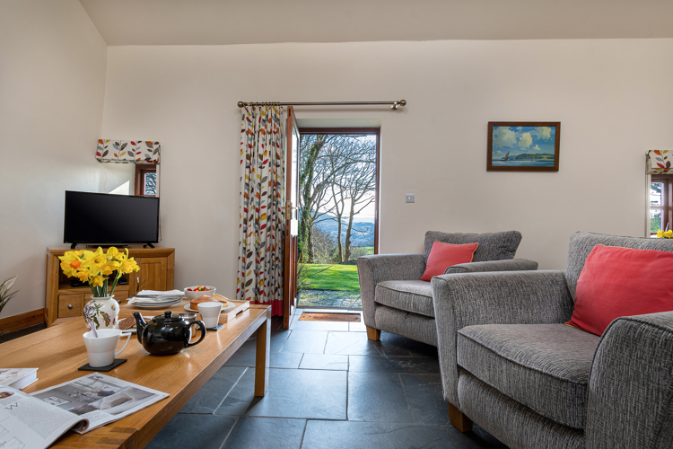Main living area at Glas y Dorlan holiday cottage Eisteddfa