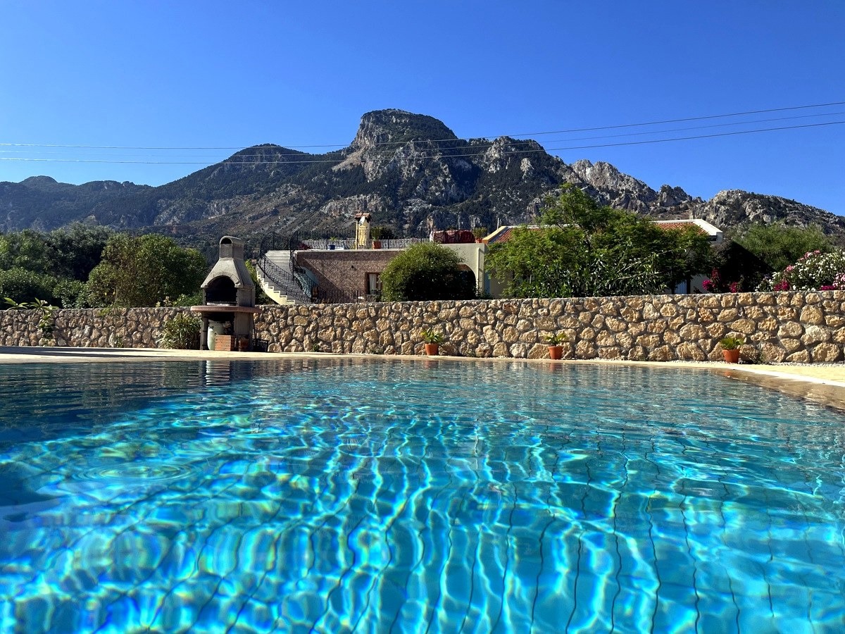 villa_front_clean_exterior_ Villa Zeytin private pool and mountain views in Karsiyaka North Cyprus