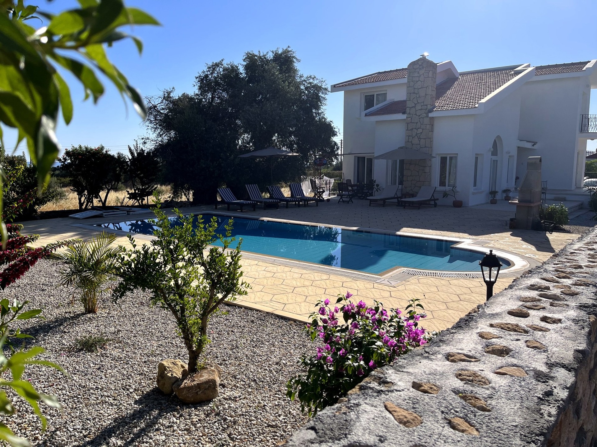 Villa Zeytin with its private swimming pool and garden in Karşıyaka, North Cyprus