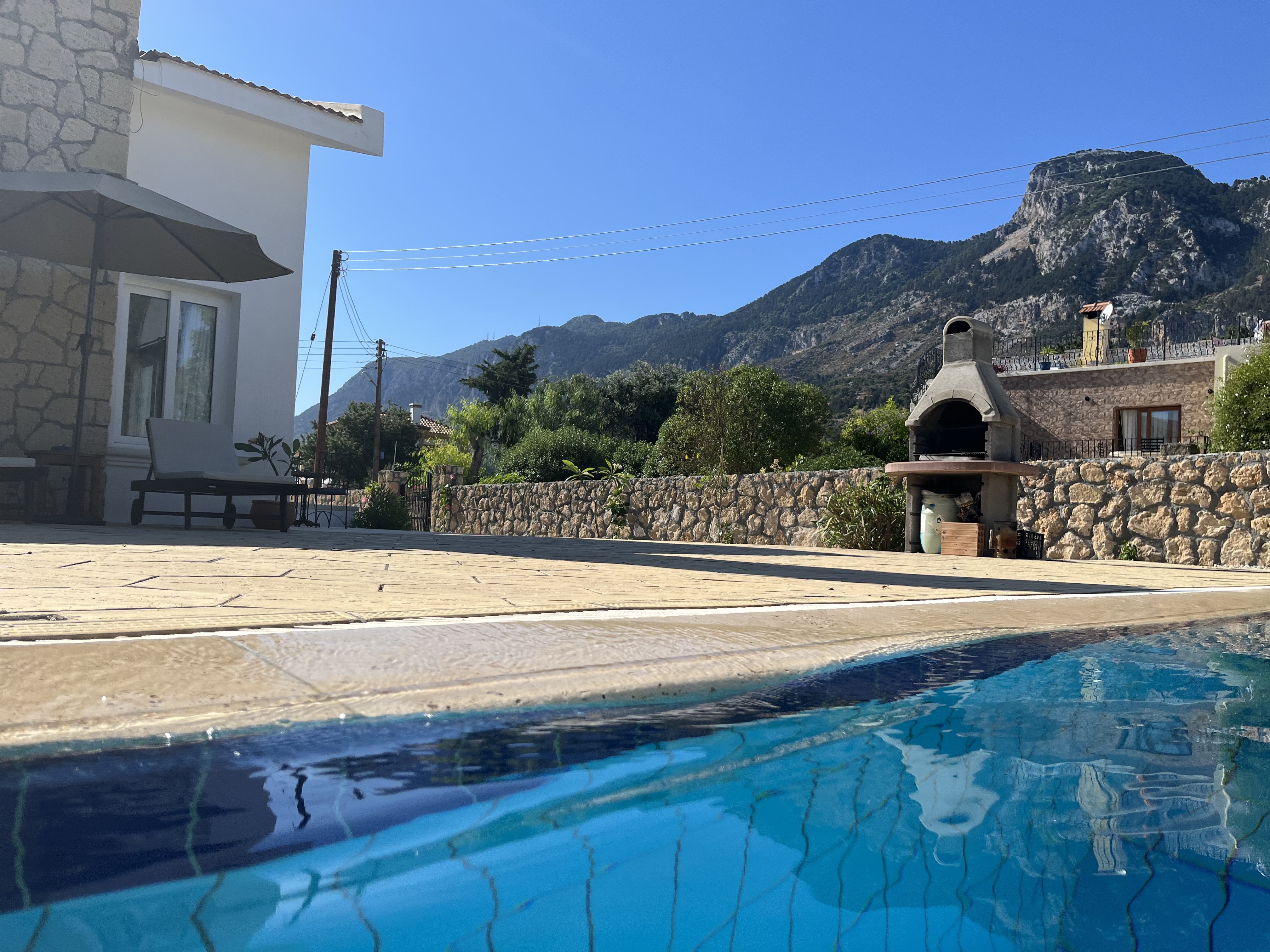 Private pool, terraces, BBQ area and mountain views at Villa Zeytin. Private pool, terraces, BBQ area and mountain views at Villa Zeytin.