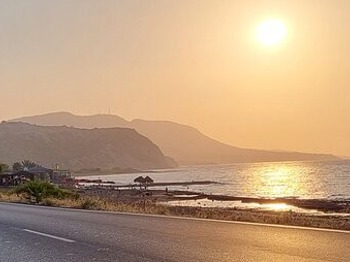 North Cyprus coastline at sunset near Villa Zeytin