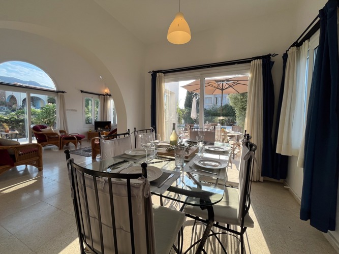 Dining area inside Villa Zeytin