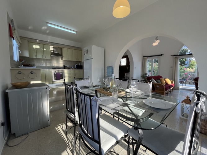 Kitchen and dining area at Villa Zeytin