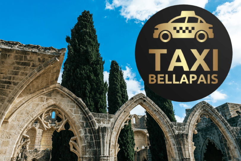 Bellapais Taxis logo with Bellapais Abbey