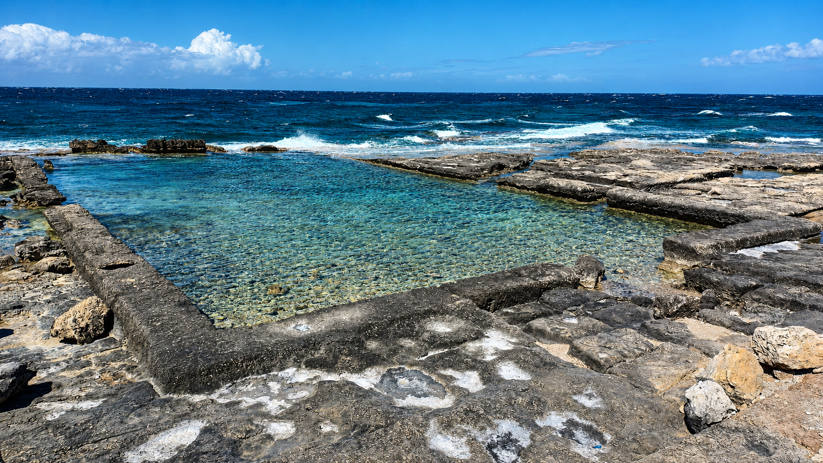 Lambousa fish ponds near Lapta in North Cyprus