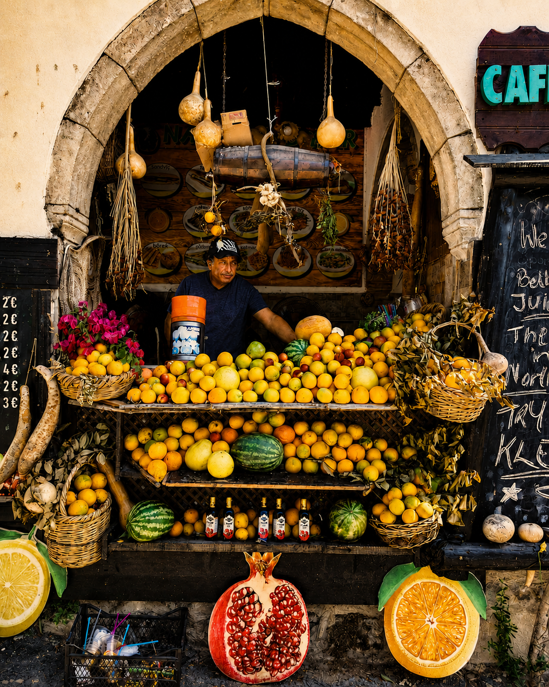 Cafe in Bellapais village near the abbey