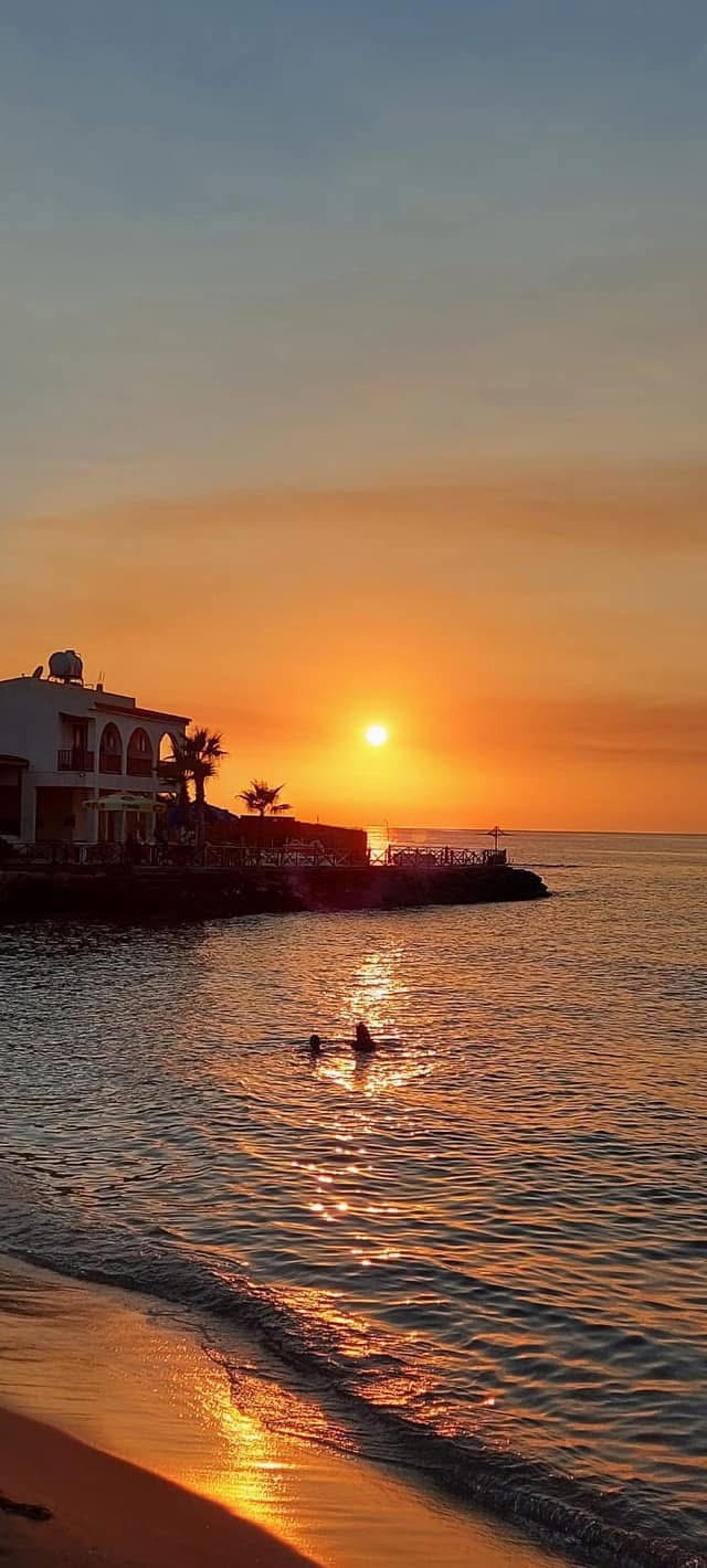 Sunset over the northern coast of Cyprus