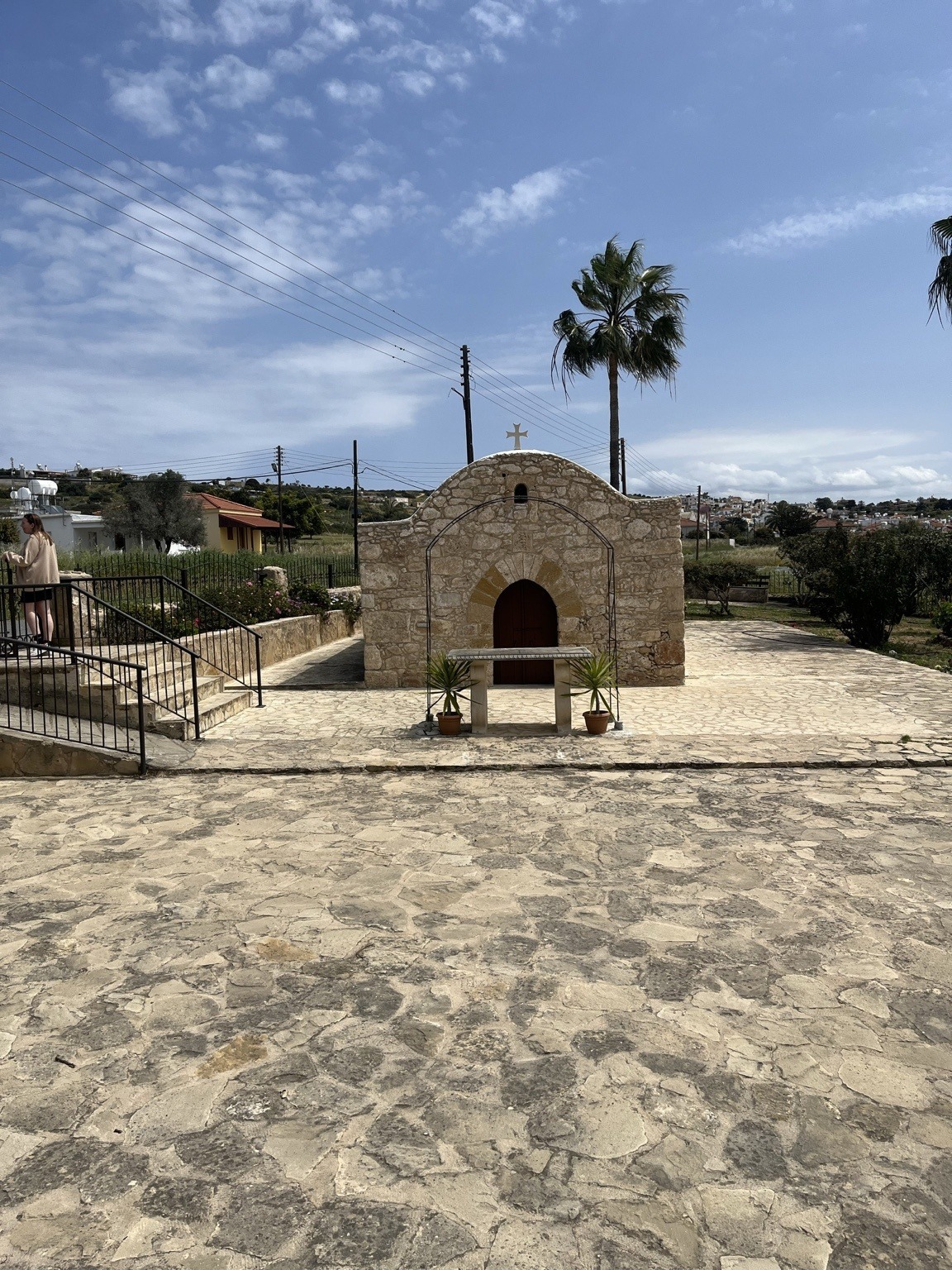 Stone church exterior in Koru&ccedil;am Kormakitis Maronite village