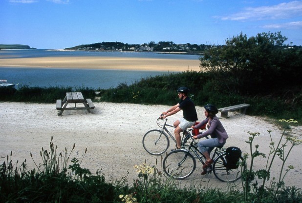 Cyclists on the Camel Trail Wadebridge The Camel Trail