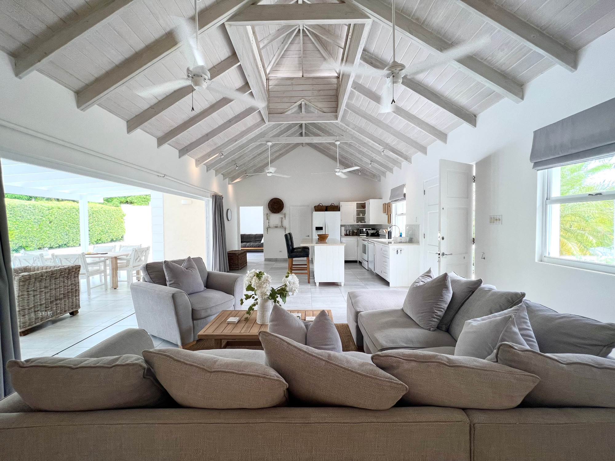 View of the living/dining area Driftwood Villa, Mullins, Barbados