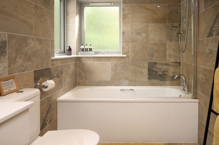 shower over the bath