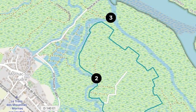 Taillées Piétonnes 3 - Mornac-sur-Seudre Sentier de 4,6 km à Mornac-sur-Seudre, randonnée facile à travers le village, adapté aux débutants