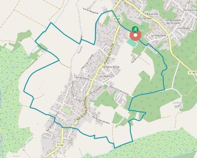 Boucle d'Étaules, Charente Maritime Boucle cycliste d'Étaules, 9,0 km, difficulté débutant, durée 1h16, exploration des environs d'Étaules