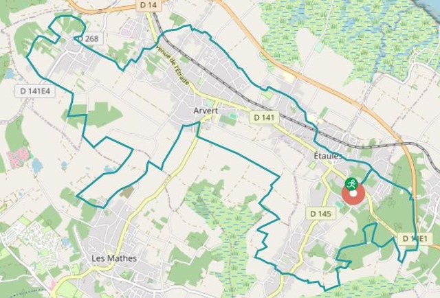 Circuit VTT - Étaules Circuit VTT Étaules, 28,0 km, difficulté modérée, durée 2h30, découverte des environs d'Étaules en VTT